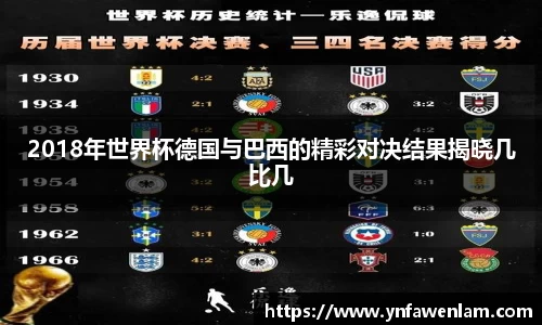 2018年世界杯德国与巴西的精彩对决结果揭晓几比几